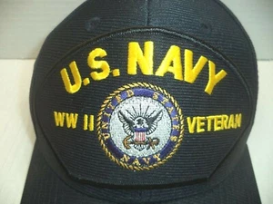 Baseballmütze Kappe schwarz United States US Navy USN Mesh Militär Logo Siegel - Bild 1 von 6