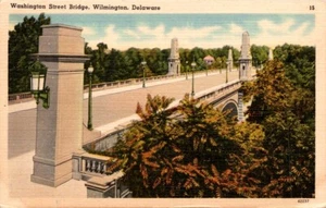 Postal de colección Washington Street Bridge Wilmington Delaware DE T682 - Imagen 1 de 2