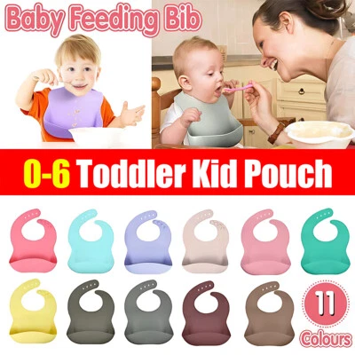 0-6 Toddler Kid Infant Baby Feeding Bib Apron Smock Waterproof Silicone Boy Girl - image 1 of 4