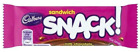 4x22g CADBURY SNACK SANDWICH Chocolate Filled Biscuit Bars Sweets