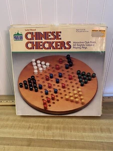 Pavilion Solid Wood Chinese Checkers - Cardinal - Incomplete - 1987 Vintage - Picture 1 of 10