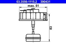 Produktbild - ATE Verschluss Bremsflüssigkeitsbehälter 03.3556-1115.2