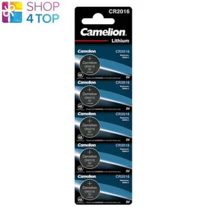 5 CAMELION CR2016 BATTERIES LITHIUM 75 mAh 3 V COIN CELL DL2016 5BL EXP 2031 NEW - Picture 1 of 1