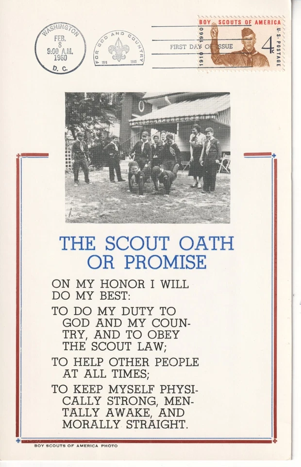 21) US Boy  Scouts FDC  1960 big maximum card - Image 1 of 1