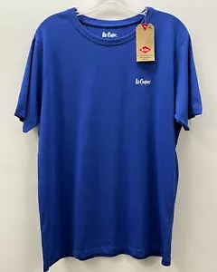 T-shirt Lee Cooper uomo taglia XL Jordi manica corta blu royal logo ricamato - Foto 1 di 9