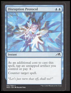 MTG Disruption Protocol 51 Common Kamigawa: Neon Dynasty Card CB-1-3-B-7 - Picture 1 of 7