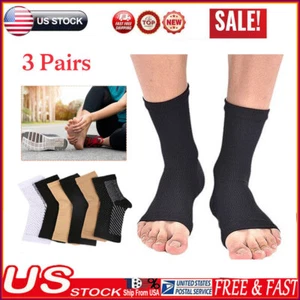 Men Women Compression Socks Plantar Fasciitis Medical 15-20mmHg Foot Pain Relief - Picture 1 of 17