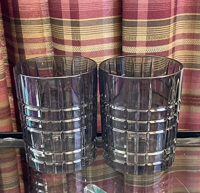 2 vasos Nachtmann Highland Smoke Old Fashioned Rocks cuadrados modernos 4" H 12 OZ Foto 1 de 4