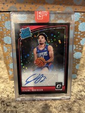 Jerome Robinson Rookie Auto 2018-19 Optic Fast Break Auto 1/1 Black Prizm Disco