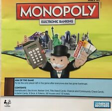 Monopoly Electronic Banking Instruction Manual Rules 2008 Game Replacement Part