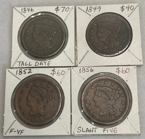 Juego de 4 centavos grandes en muy buen estado - Imagen 1 de 2