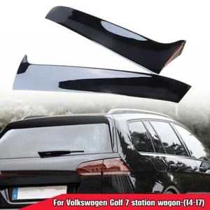 Rear Window Spoiler Side Wing Bright Black For VW Golf 7 MK7 MK7.5 Variant Wagon - Picture 1 of 6