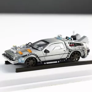 MJ 1/64 Scale Back to the Future DeLorean Time Machine2 Diecast car Model Toy - Picture 1 of 5