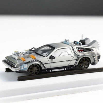 MJ 1/64 Scale Back to the Future DeLorean Time Machine2 Diecast car Model Toy - Image 1 of 4