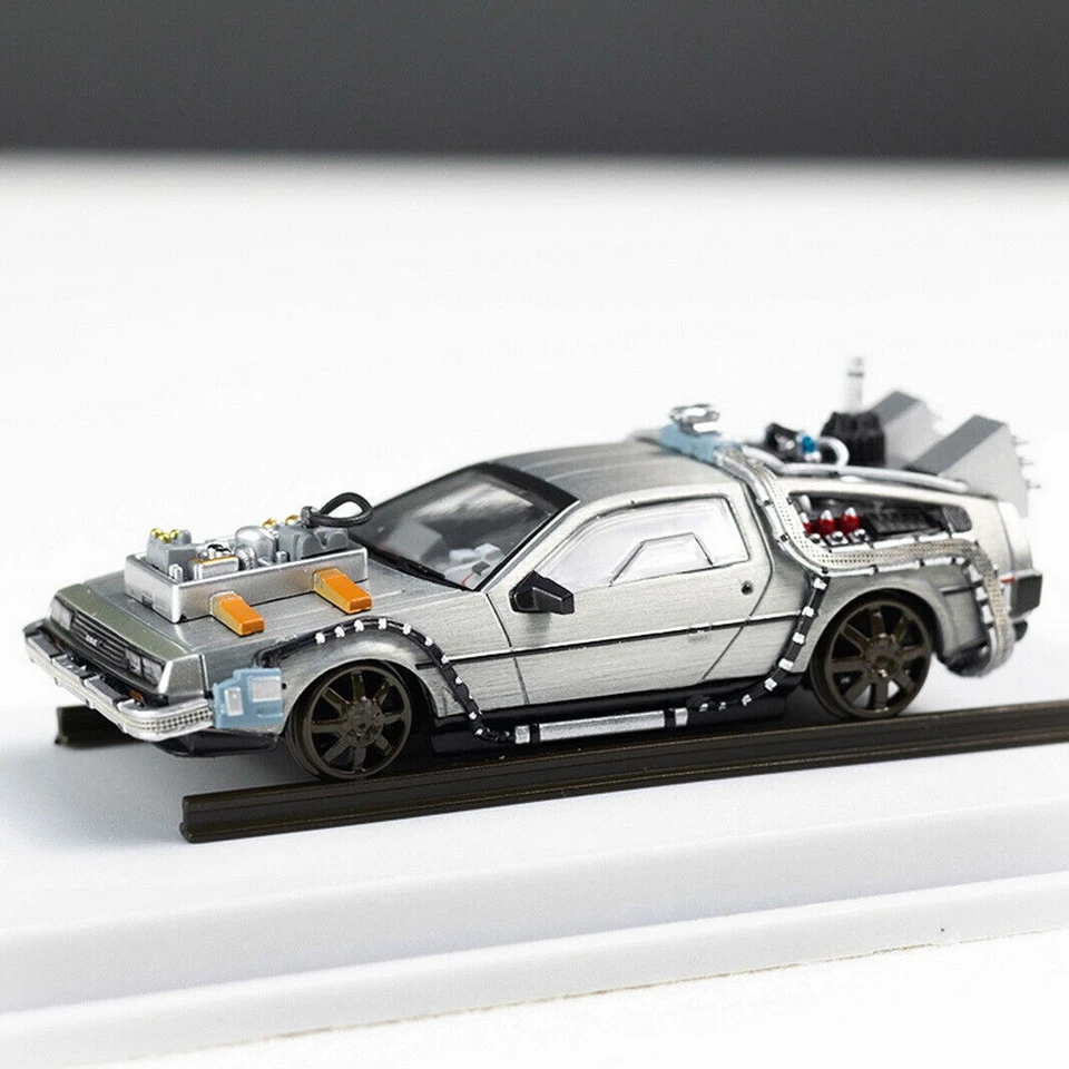 MJ 1/64 Scale Back to the Future DeLorean Time Machine2 Diecast car Model Toy - Image 1 of 4