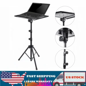 Mobile Projector Floor Tripod Stand Laptop Holder with Tray Adjustable Height - Picture 1 of 10