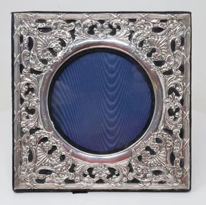 1992 Vintage Rococo Frame Sterling Silver 6.25 Square for 4" Square Photo - Picture 1 of 17