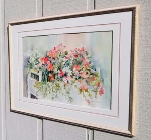 STELLE ABRAMS PHILADELPHIA ARTIST ABSTRACT WATERCOLOR FLORAL FLOWERS PAINTING - Picture 1 of 12