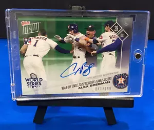 2017 TOPPS NOW ALEX BREGMAN ROOKIE AUTO 47/199 WALK-OFF EINZELNE KARTE # 851A - Bild 1 von 2