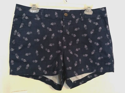 Gap For Good Mujer 8 Azul Rosa 3" Corto Piña Chino Caqui Informal Bolsillos Foto 1 de 3