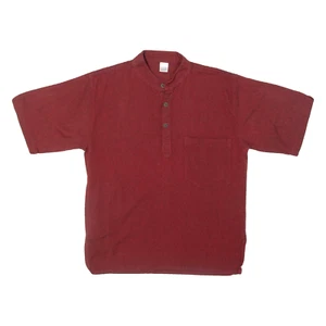 Camiseta de hombre con bolsillos cuello rojo botón M - Imagen 1 de 6