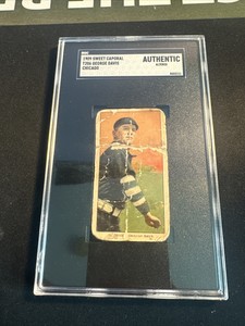 1909 Sweet Caporal T206 George Davis Chicago Sgc Authentic 