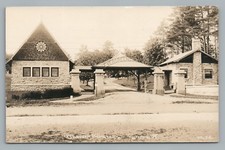 Evergreen Cemitério Entrada Rutland Vermont RPPC Raro E Antigo Foto Década De 1910