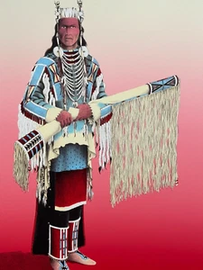 JERRY INGRAM "CROW WARRIOR" HANDSIGNIERTE FARBLITHOGRAPHIE EDITION 2 - Bild 1 von 6
