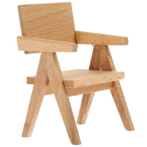 Doll House Miniature Chair Doll House Mini Wooden Furniture Doll House Accessory - Picture 1 of 9