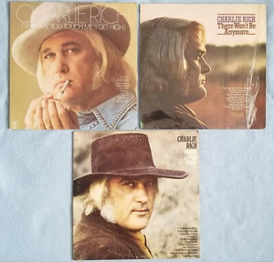 Lot 3 Charlie Rich There Wont Be Anymore, Every Time You Touch Me, Behind Closed - Picture 1 of 1