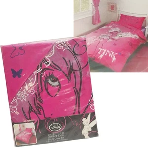 Disney Fairies Tinker Bell Einzel Bettbezug Bettwäsche Set Dunkelrosa Tesco Home - Bild 1 von 13