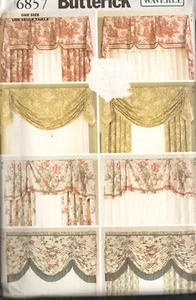 Butterick 6857 Sewing Pattern Waverly Window Treatments uncut - Picture 1 of 1