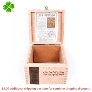 Caja de cigarros de madera vacía Liga Privada Stalk-Cut Robusto T52 6" x 6" x 4,25" - Imagen 1 de 12