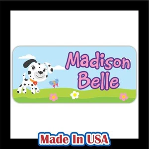 42 Personalized Waterproof Name Labels Stickers Tag Kids Baby Children Bottle - Picture 1 of 3