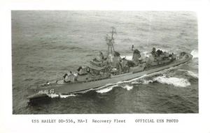 Foto USS Hailey Destroyer DD-556 MA-1 Recovery Fleet Official US Navy - Bild 1 von 2