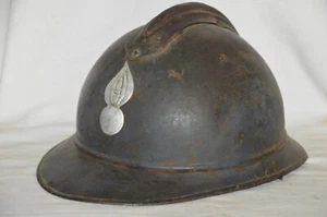 CASQUE ADRIAN 1915 ATTRIBUT ARTISANAL NON IDENTIFIE ?-GENDARMERIE/ MARECHAUSSEE? - Picture 1 of 11