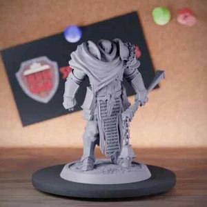 Templar Warrior Miniature Paladin Cleric Dungeons and Dragons Mini DnD 5e TTRPG - Picture 1 of 8