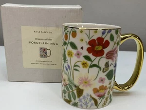 Rifle Paper Co. Coffee Tea Mug Book Club Strawberry Fields Floral on Porcelain - Picture 1 of 21