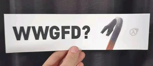 WWGFD? Half-Life 2 Reproduktion Autoaufkleber 11,5x3 - Bild 1 von 1