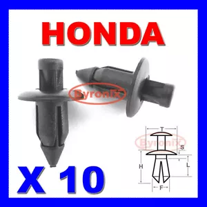 HONDA FAIRING PANEL TRIM CLIPS RIVETS FASTENERS 6mm X10 - Picture 1 of 1