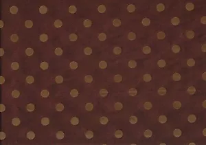 Designer Fabric  Brick  Gold Dot  Poly Silk   Drapery Upholstery    - Picture 1 of 2