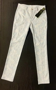 Cartise hellblaue geblümte Jeans mit Edelsteinen Knopf etc. Größe 4 neu mit Etikett orig. 165 $ - Bild 1 von 8