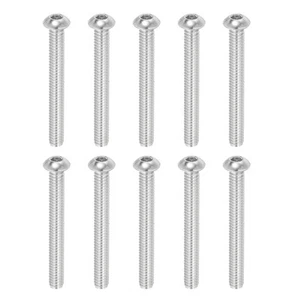 1/4-20x2-1/4" Button Head Socket Cap Screws 304 Stainless Steel 18-8, 10Pcs - Picture 1 of 6