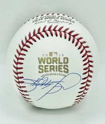 Pelota de béisbol firmada por Sammy Sosa Chicago Cubs Serie Mundial 2016 Beckett Witness Foto 1 de 3