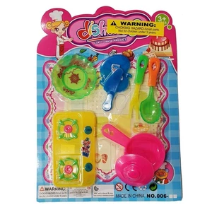 Multicolor Kochen Küche Spielset Spielzeug 8 Stück Set Neu - Bild 1 von 1