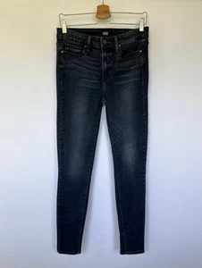 PAIGE Hoxton Ultra Jeans Skinny Slim Mid Rise Stretch Dark Grey W29 L29 Harrods - Picture 1 of 7