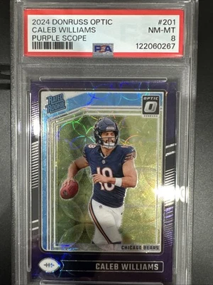 2024 Panini Donruss Optic - Rated Rookie Caleb Williams #201 Purple Scope  (RC) - Image 1 of 2