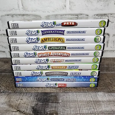 The Sims 3 + PC Expansion Packs CD-ROM Games Bundle -- Lot Of 11 - Image 1 of 4
