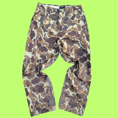 Vintage 90s Duck Camo Canvas Waterproof Hunting Pants Streetwear Size 36 - Image 1 of 4