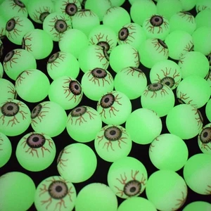 10PCS 30MM Luminou Eyeball Rubber Luminous Ball Horror Eyeball Halloween Party - Picture 1 of 12